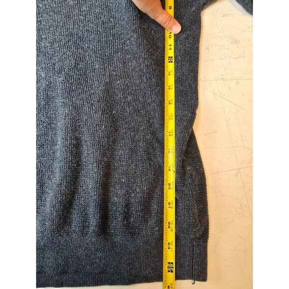 Prana Blue Milani Organic Cotton Wool Blend V-Neck Sweater L - Picture 6 of 6